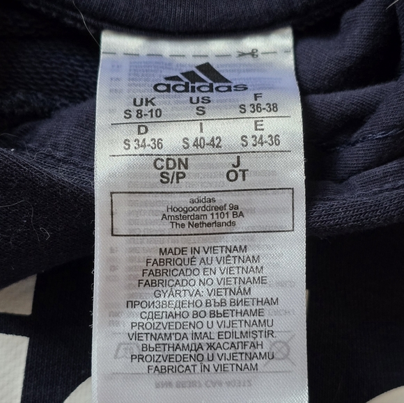 Adidas Navy Blue Hoodie Size Small - Picture 8 of 10